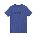 Holy Rollers word-logo t-shirt | Holy Rollers How We Roll V-neck