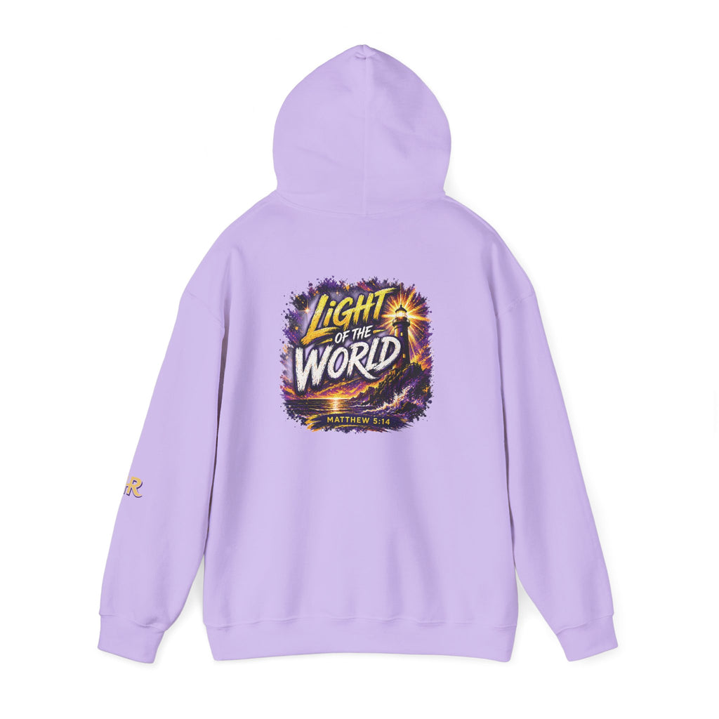 Holy Rollers Christian apparel thumbnail: Holy Rollers "Light of the World" Hoodie — Christian Faith Graphic Pullover