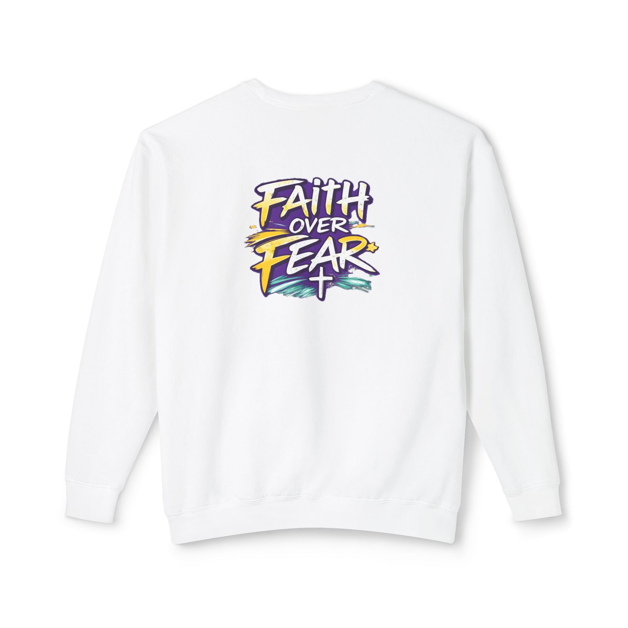 Holy Rollers Christian apparel: Holy Rollers Cross logo sweatshirt | Faith Over Fear graphic sweatshirt
