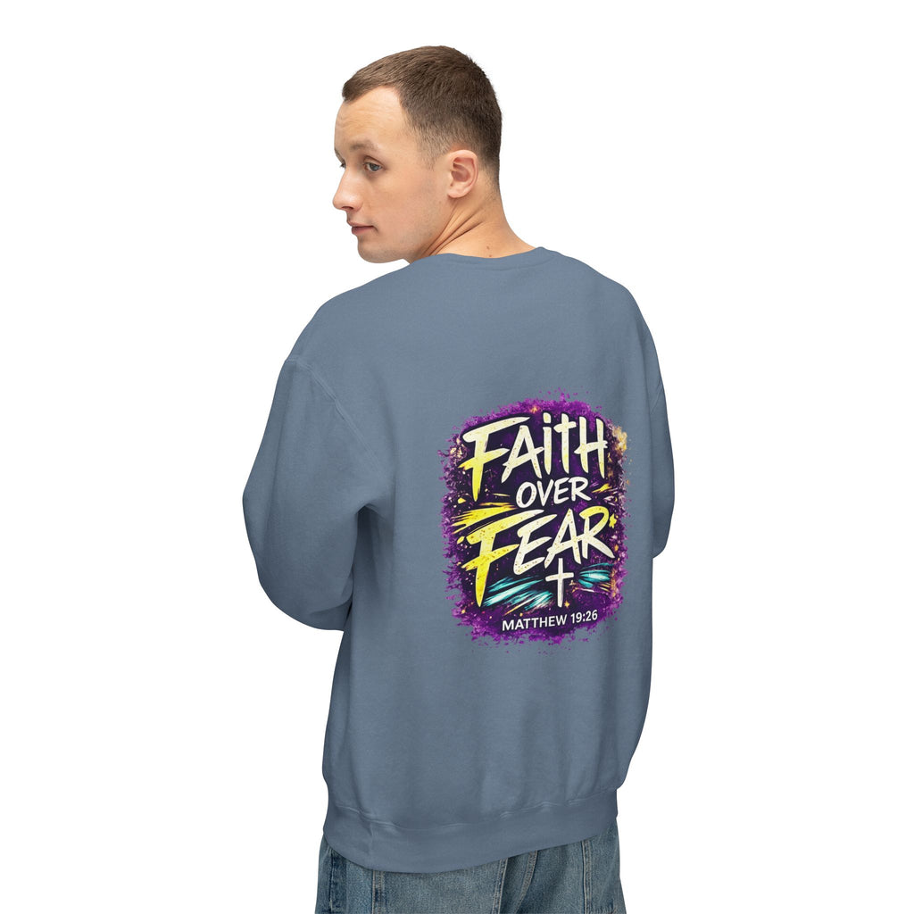Holy Rollers Christian apparel thumbnail: Holy Rollers Cross logo sweatshirt | Faith Over Fear graphic sweatshirt