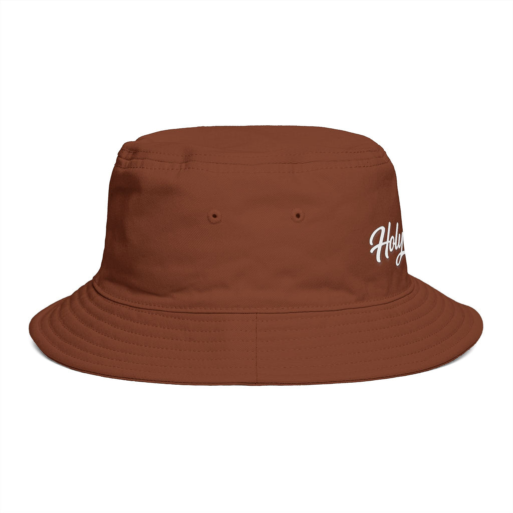 Holy Rollers Christian apparel thumbnail: Holy Rollers Embroidered Bucket Hat — Brown Casual Faith-Inspired Sun Hat