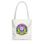 Christian Tote Bag — "Walk by Faith" / "Holy Rollers" Inspirational Canvas Tote