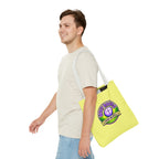 Christian Tote Bag — "Saved By Grace" / "Holy Rollers" Inspirational All-Over Print