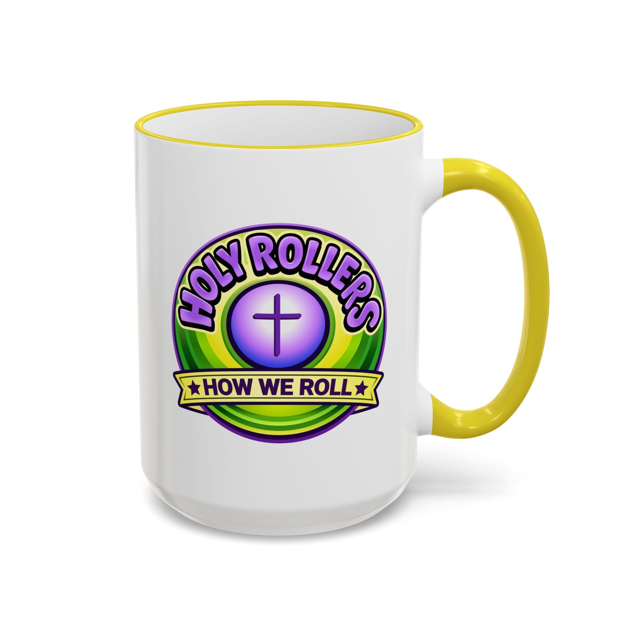 Holy Rollers Christian apparel: Copy of Holy Roller Howlbat Logo Mug | Accent Rim & Handle