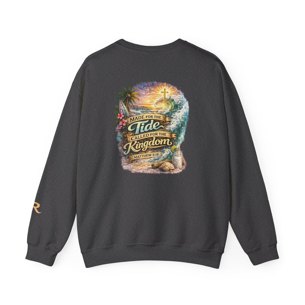 Holy Rollers Christian apparel thumbnail: Holy Rollers Sweatshirt — "Made for the Tide, Called for the Kingdom" Christian Crewneck