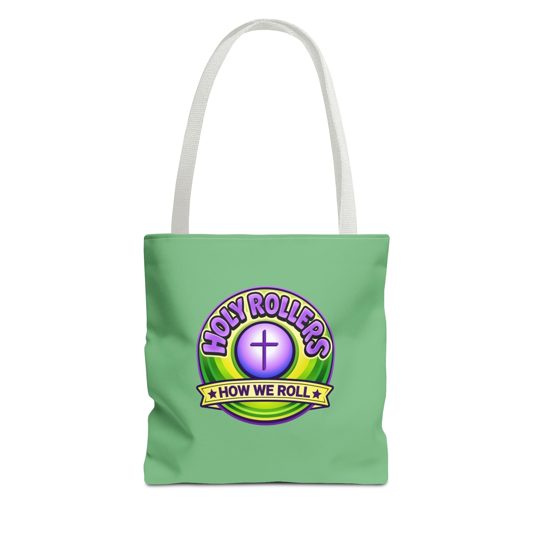 Holy Rollers Christian apparel: Christian Tote Bag — "Rolling in His Promises" / Holy Rollers Design