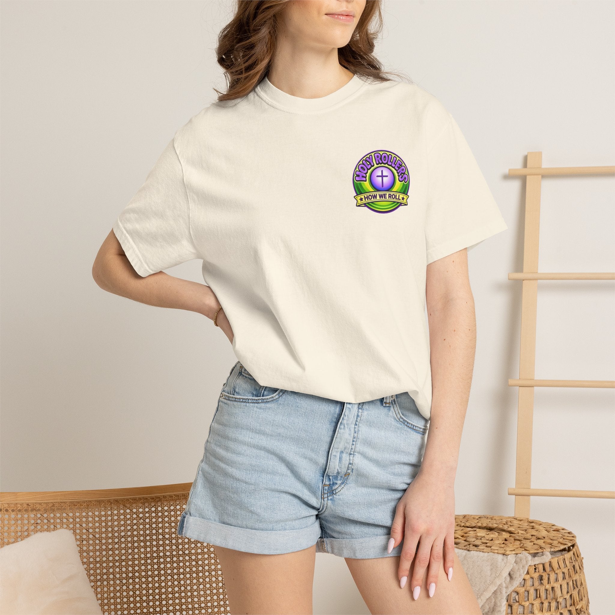 Holy Rollers Christian apparel: Rolling in His Promises Holy Rollers T-shirt | Joyful Faith Christian Message