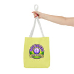 Christian Tote Bag — "Saved By Grace" / "Holy Rollers" Inspirational All-Over Print