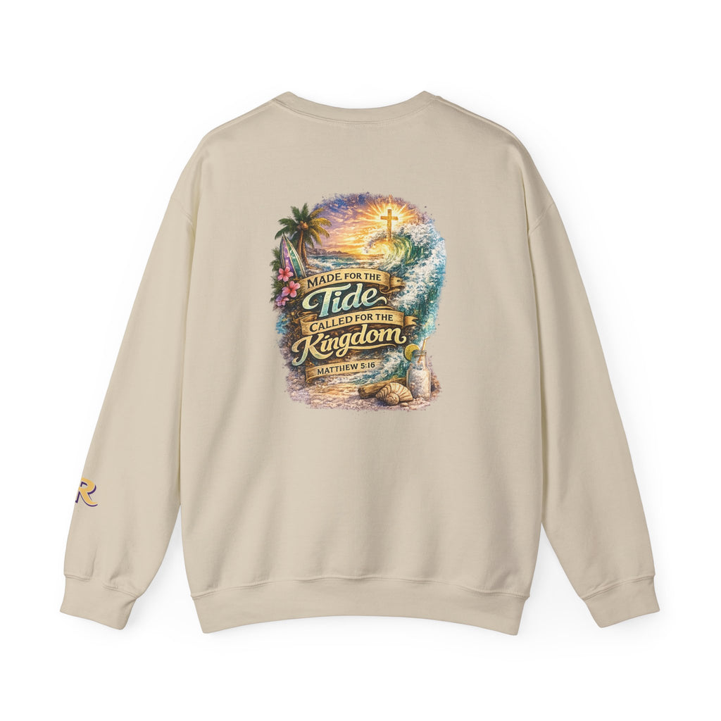 Holy Rollers Christian apparel thumbnail: Holy Rollers Sweatshirt — "Made for the Tide, Called for the Kingdom" Christian Crewneck
