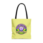 Christian Tote Bag — "Saved By Grace" / "Holy Rollers" Inspirational All-Over Print