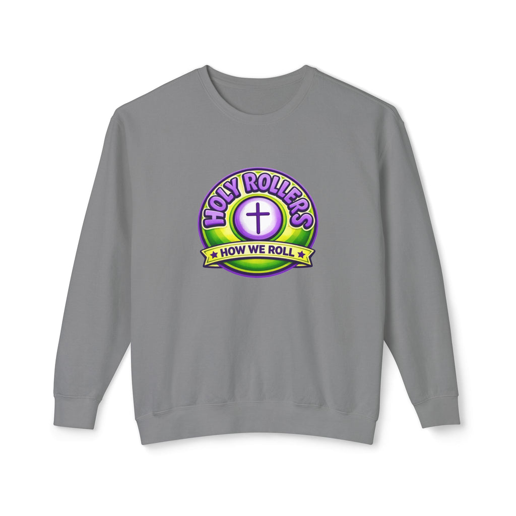 Holy Rollers Christian apparel thumbnail: Holy Rollers Cross logo sweatshirt | Faith Over Fear graphic sweatshirt