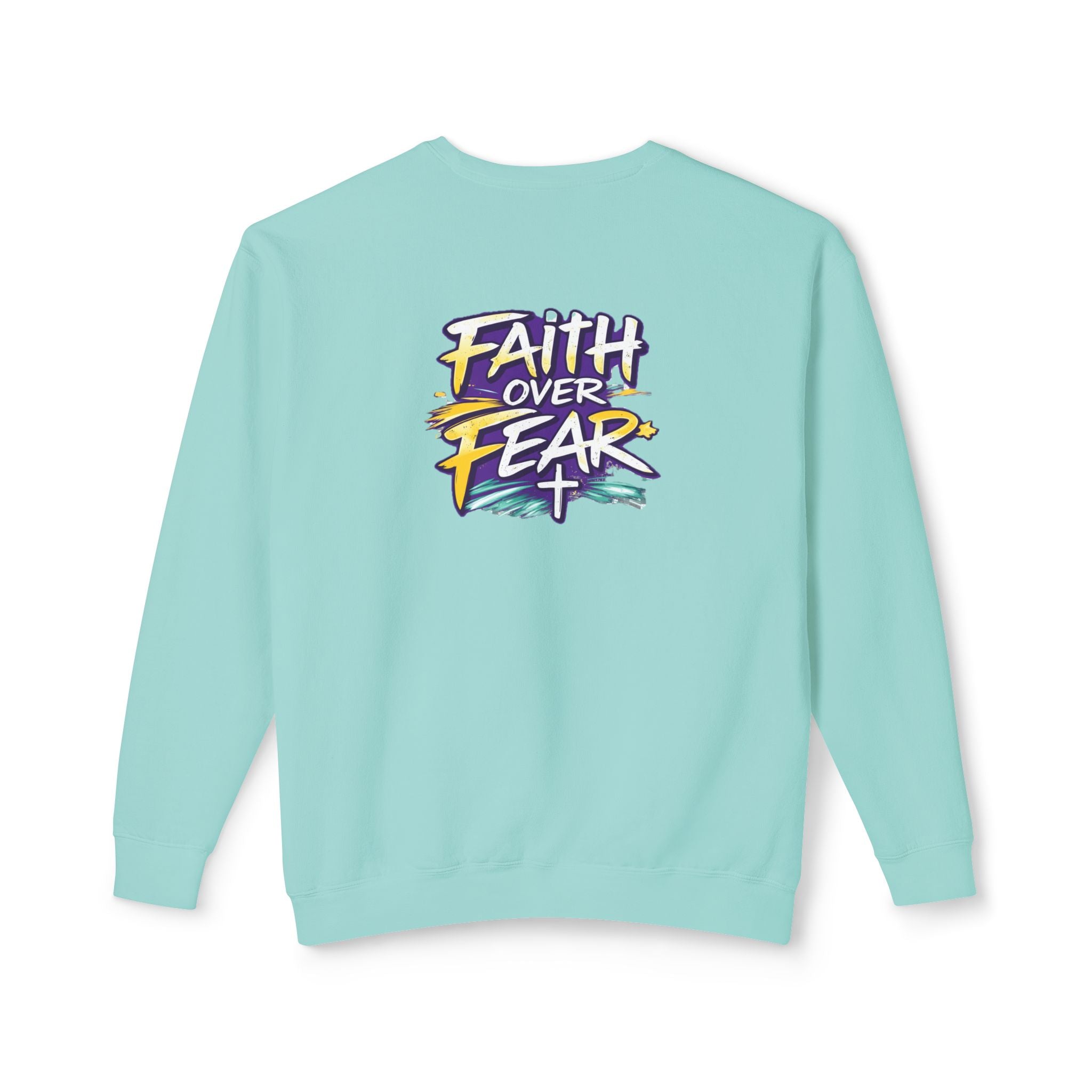 Holy Rollers Christian apparel: Holy Rollers Cross logo sweatshirt | Faith Over Fear graphic sweatshirt