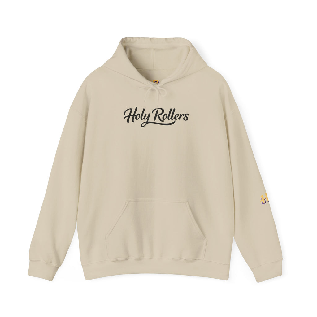 Holy Rollers Christian apparel thumbnail: How We Roll Holy Rollers Hoodie | Faith Walking Joyfully in Faith