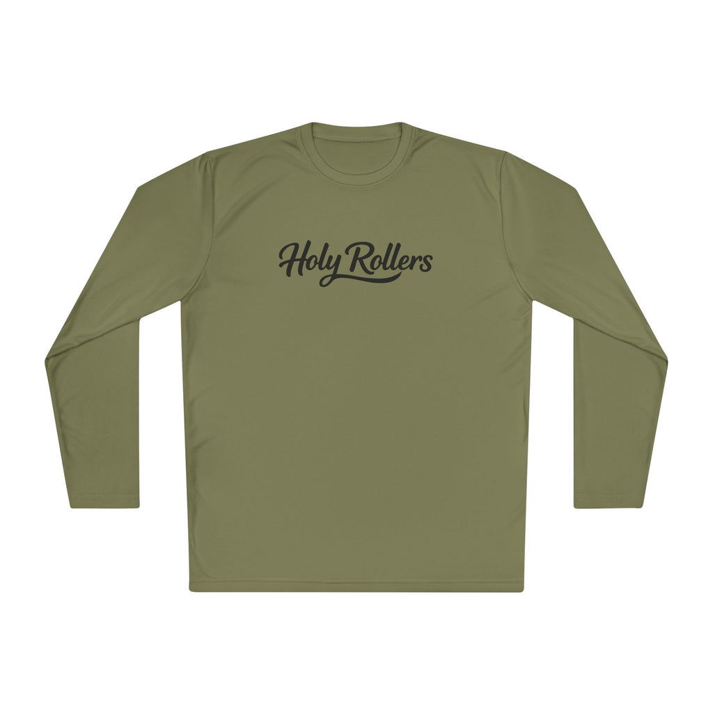 Holy Rollers Christian apparel thumbnail: Holy Rollers graphic long sleeve tee | Walk by Faith design