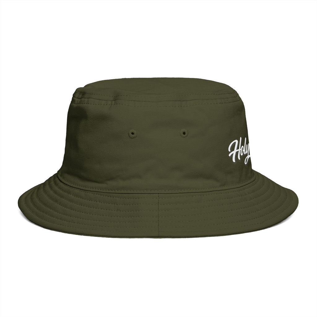 Holy Rollers Christian apparel thumbnail: Holy Rollers Embroidered Bucket Hat — Brown Casual Faith-Inspired Sun Hat