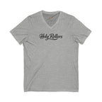 Holy Rollers word-logo t-shirt | Holy Rollers How We Roll V-neck