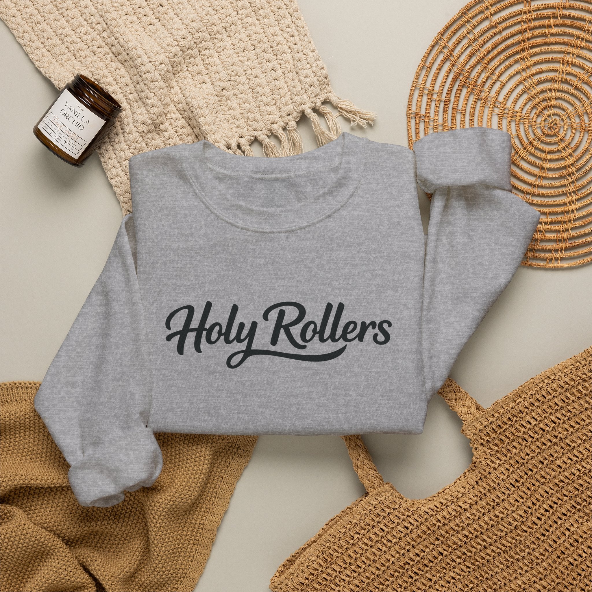 Holy Rollers Christian apparel: Holy Rollers Sweatshirt — "Made for the Tide, Called for the Kingdom" Christian Crewneck