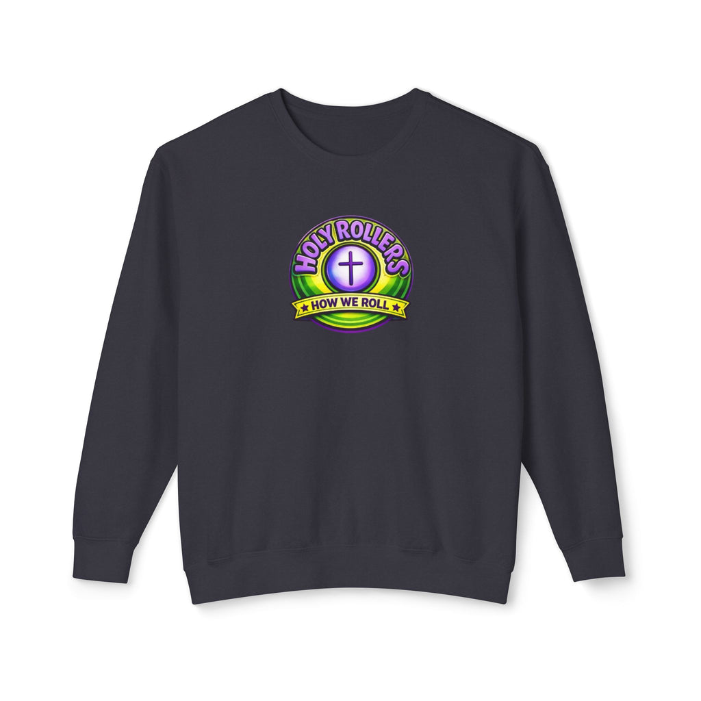 Holy Rollers Christian apparel thumbnail: Holy Rollers Cross logo sweatshirt | Faith Over Fear graphic sweatshirt