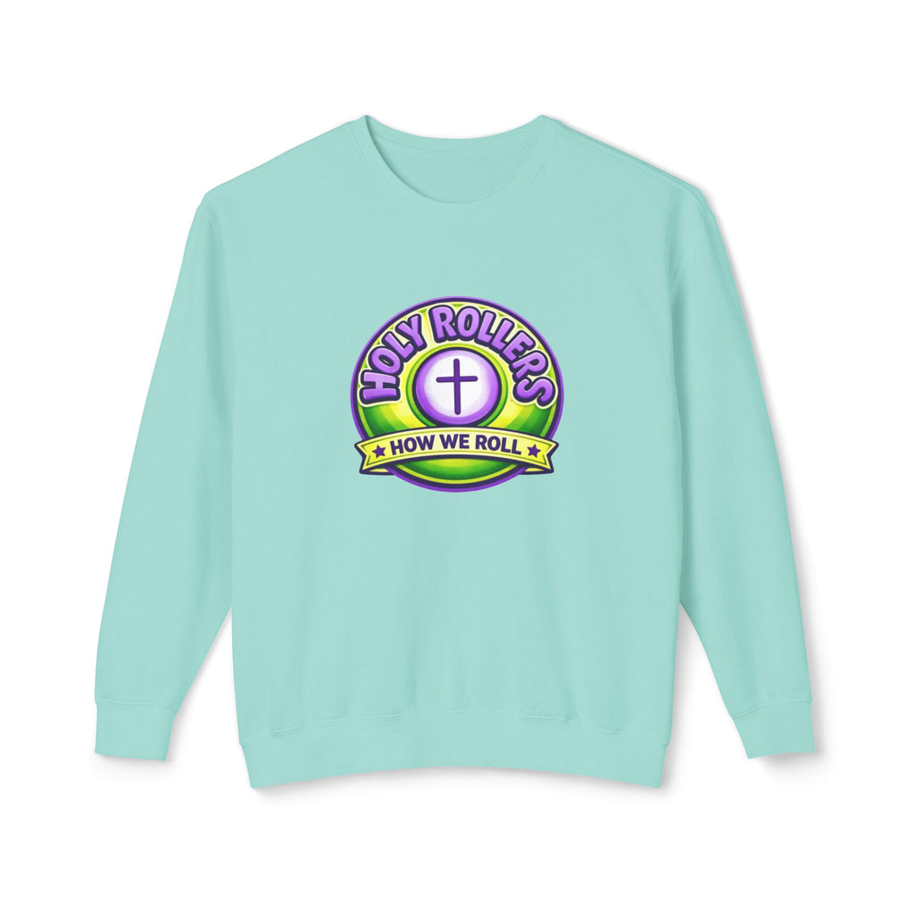 Holy Rollers Christian apparel thumbnail: Holy Rollers Cross logo sweatshirt | Faith Over Fear graphic sweatshirt
