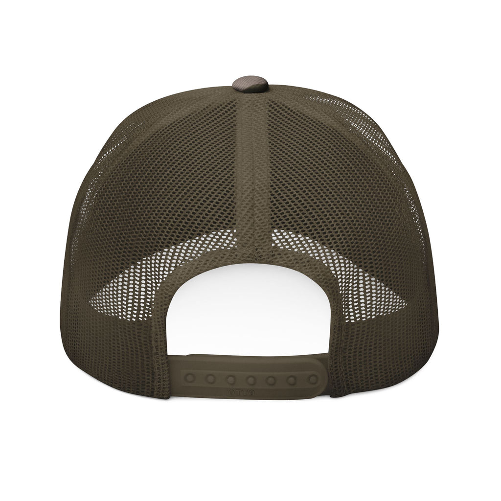 Holy Rollers Christian apparel thumbnail: Camouflage Trucker Hat — Embroidered "Holy Rollers" Mesh Cap