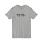 Holy Rollers word-logo t-shirt | Holy Rollers How We Roll V-neck