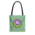 Christian Tote Bag — "Rolling in His Promises" / Holy Rollers Design