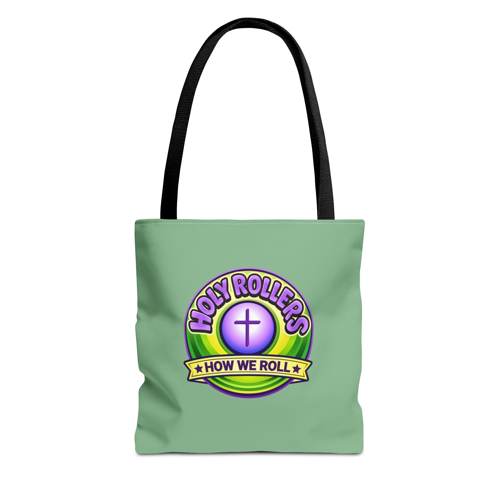 Holy Rollers Christian apparel: Christian Tote Bag — "Rolling in His Promises" / Holy Rollers Design