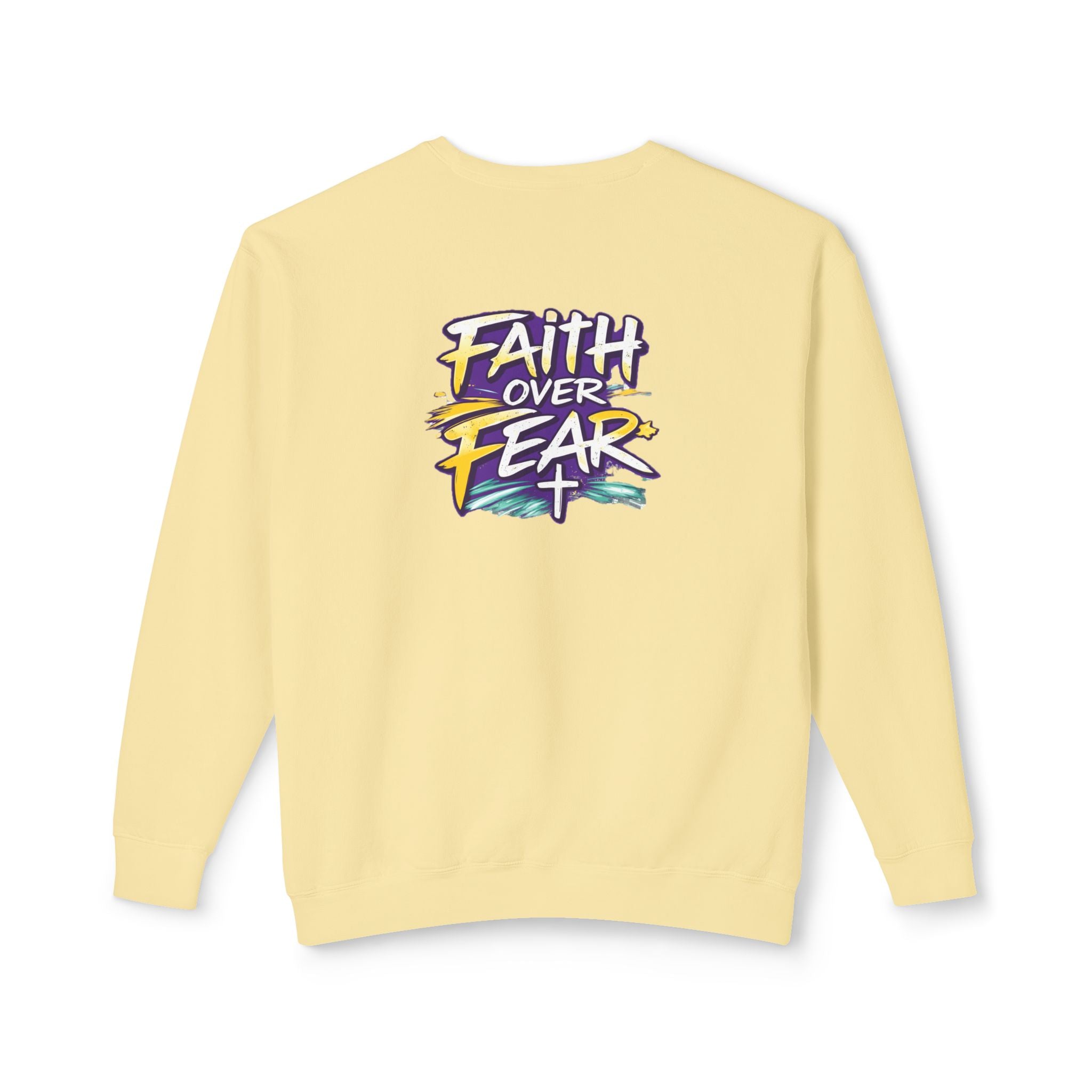 Holy Rollers Christian apparel: Holy Rollers Cross logo sweatshirt | Faith Over Fear graphic sweatshirt