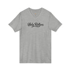 Holy Rollers word-logo t-shirt | Holy Rollers How We Roll V-neck