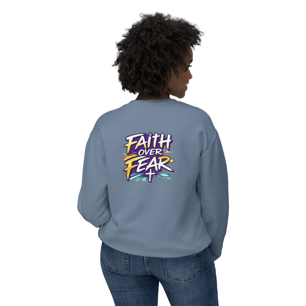 Holy Rollers Christian apparel thumbnail: Holy Rollers Cross logo sweatshirt | Faith Over Fear graphic sweatshirt