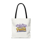 Christian Tote Bag — "Walk by Faith" / "Holy Rollers" Inspirational Canvas Tote