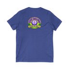 Holy Rollers word-logo t-shirt | Holy Rollers How We Roll V-neck