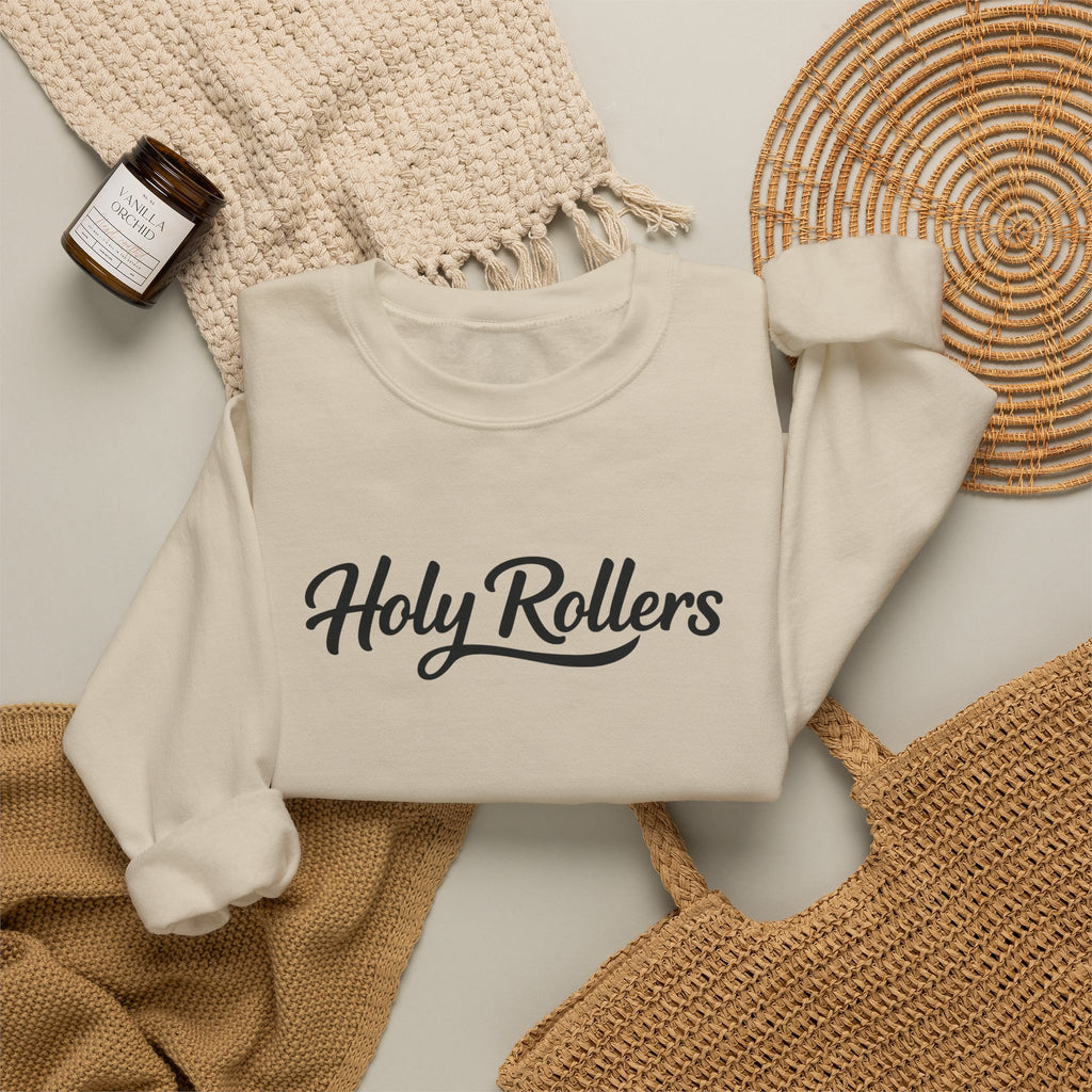 Holy Rollers Christian apparel thumbnail: Holy Rollers Sweatshirt — "Made for the Tide, Called for the Kingdom" Christian Crewneck