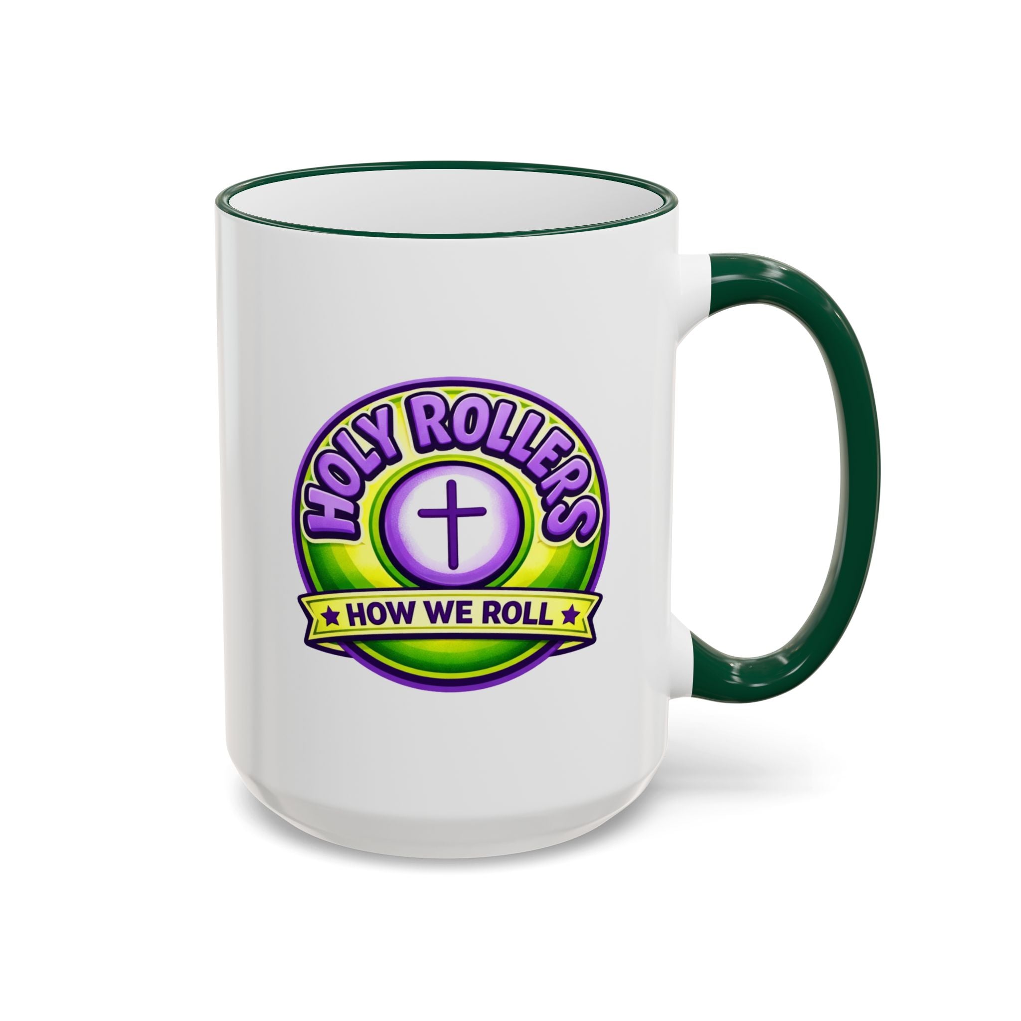 Holy Rollers Christian apparel: Holy Roller Howlbat Logo Mug | Accent Rim & Handle