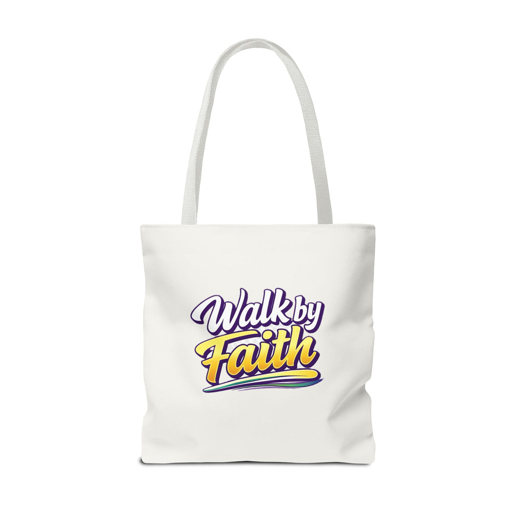 Holy Rollers Christian apparel thumbnail: Christian Tote Bag — "Walk by Faith" / "Holy Rollers" Inspirational Canvas Tote