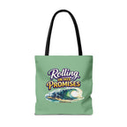 Christian Tote Bag — "Rolling in His Promises" / Holy Rollers Design