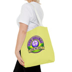 Christian Tote Bag — "Saved By Grace" / "Holy Rollers" Inspirational All-Over Print