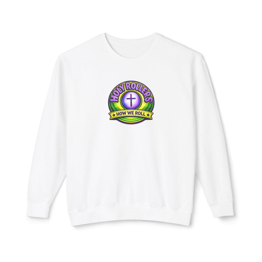 Holy Rollers Christian apparel thumbnail: Holy Rollers Cross logo sweatshirt | Faith Over Fear graphic sweatshirt