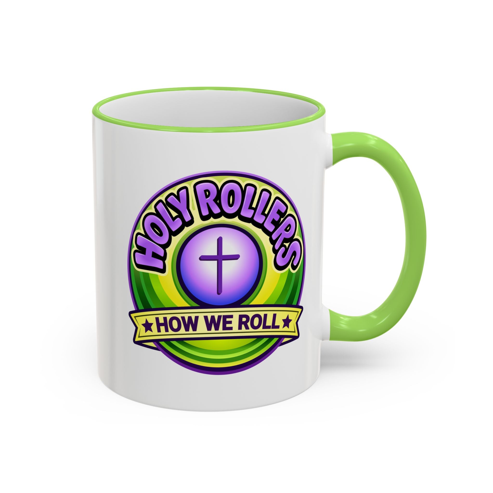 Holy Rollers Christian apparel: Copy of Holy Roller Howlbat Logo Mug | Accent Rim & Handle