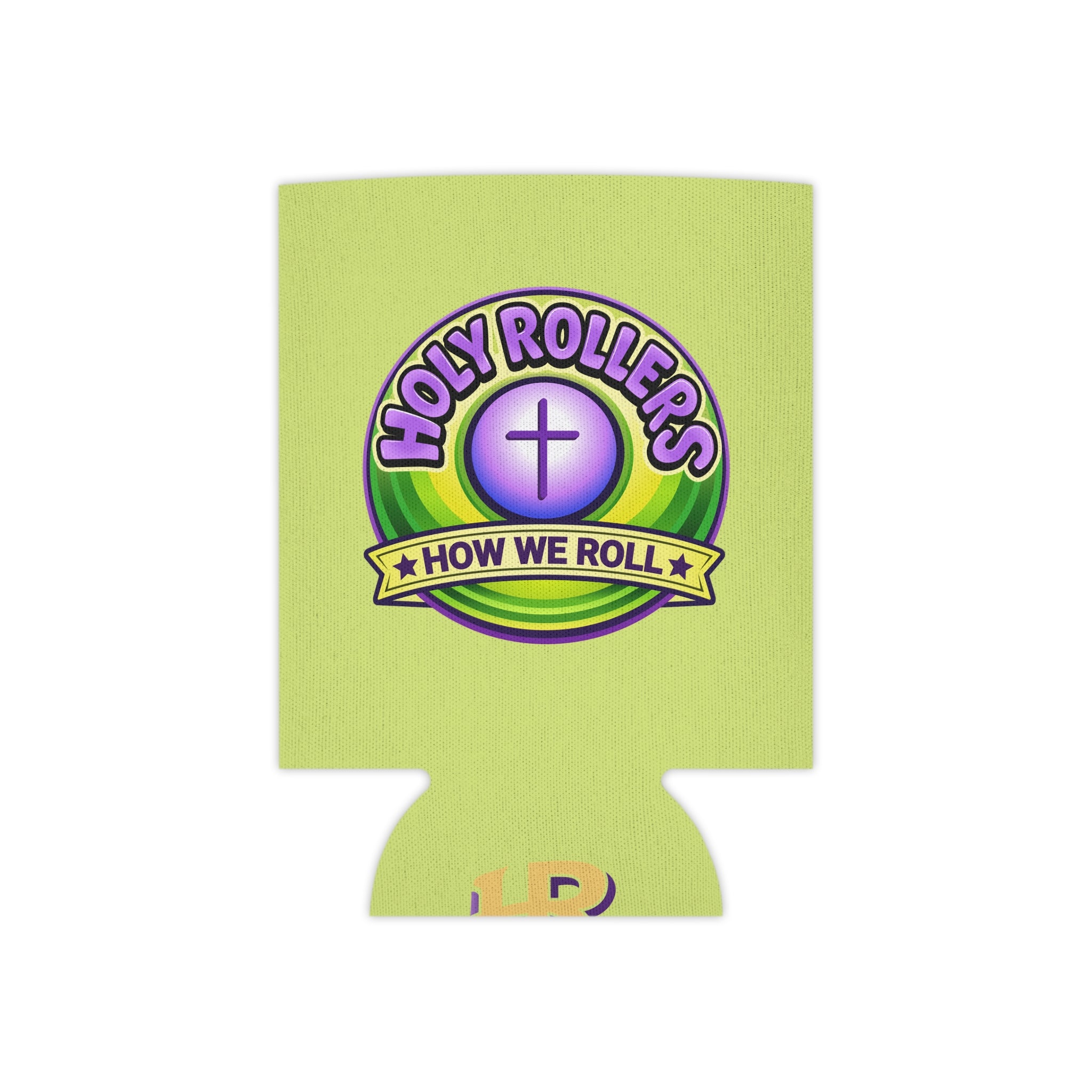 Holy Rollers Christian apparel: Christian Can Cooler — “Holy Rollers” & “Rolling in His Promises” Can Koozie