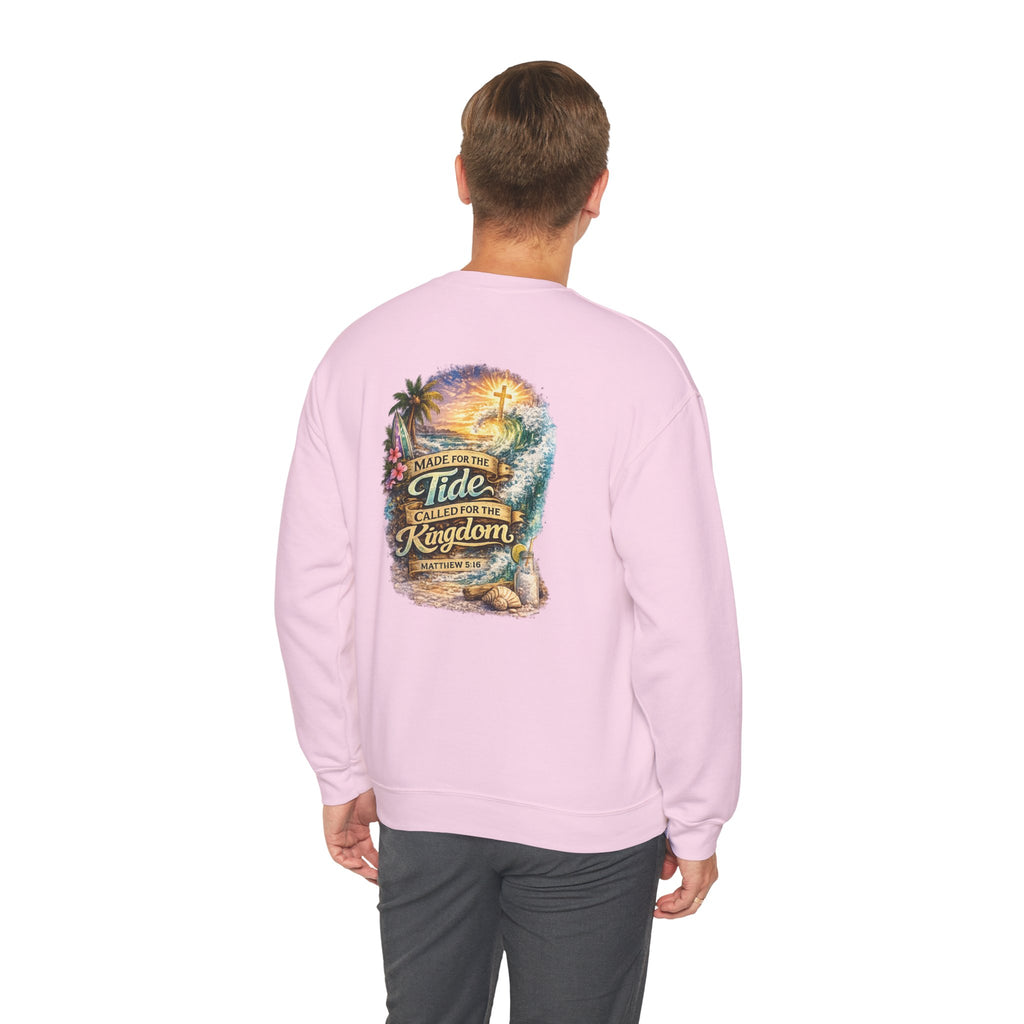 Holy Rollers Christian apparel thumbnail: Holy Rollers Sweatshirt — "Made for the Tide, Called for the Kingdom" Christian Crewneck