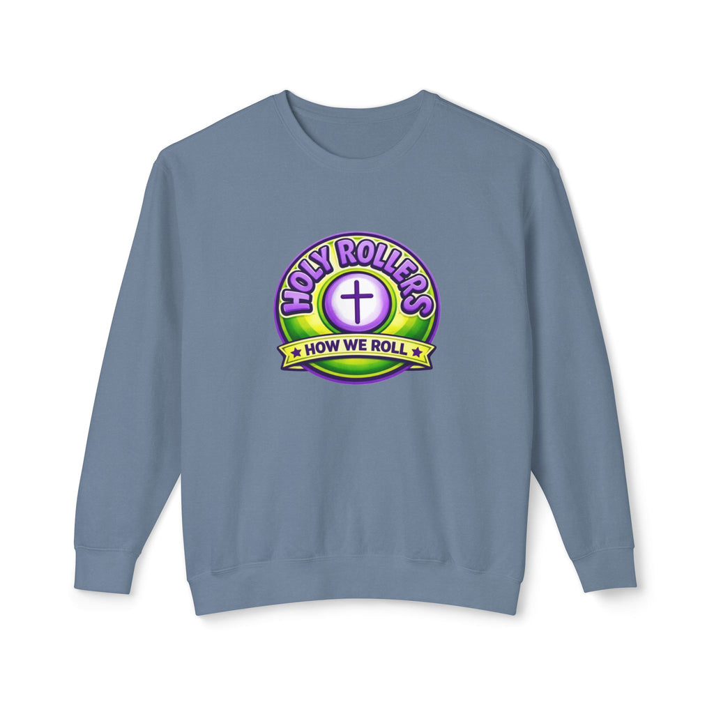 Holy Rollers Christian apparel thumbnail: Holy Rollers Cross logo sweatshirt | Faith Over Fear graphic sweatshirt