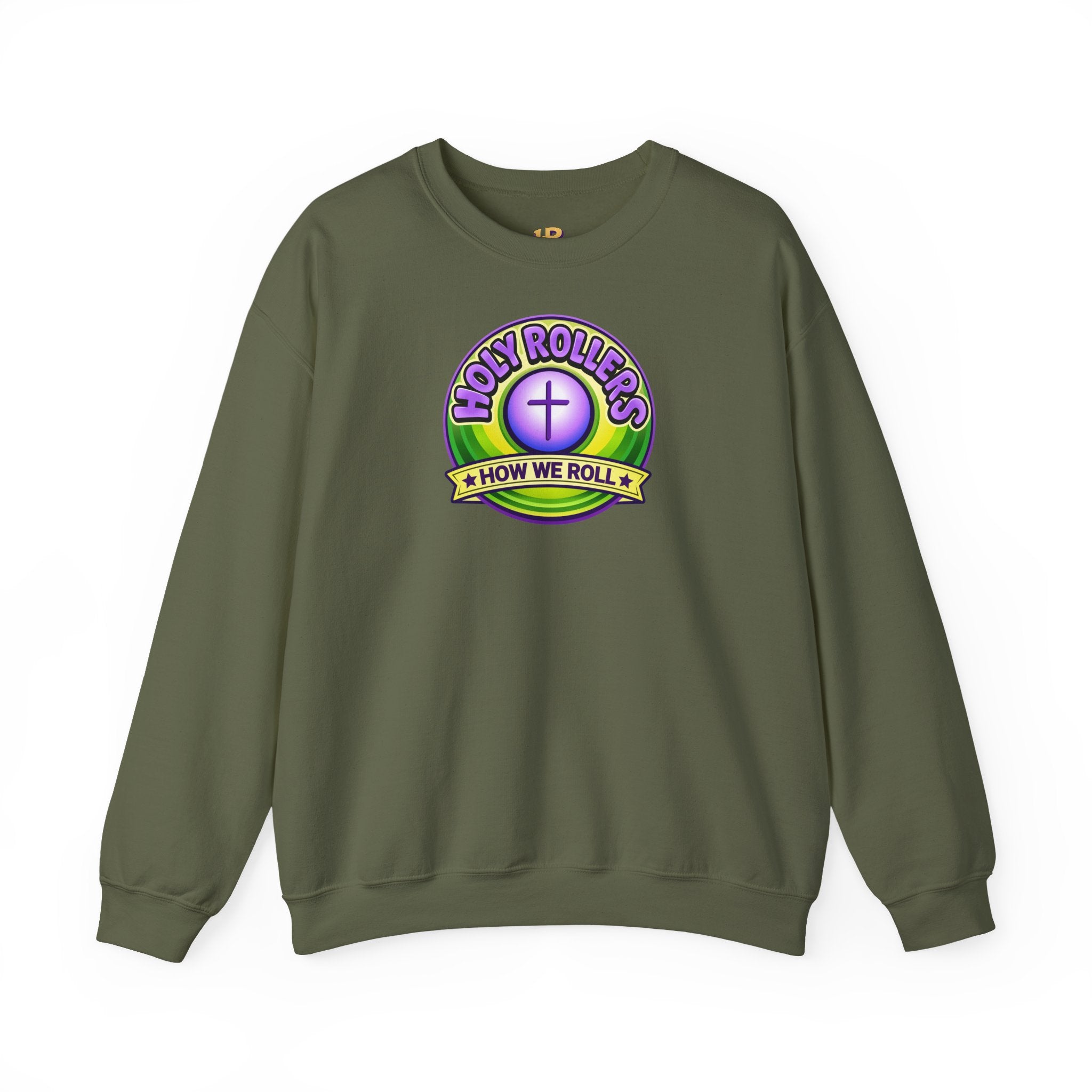 Holy Rollers Christian apparel: Holy Rollers How We Roll sweatshirt | Christian faith crewneck