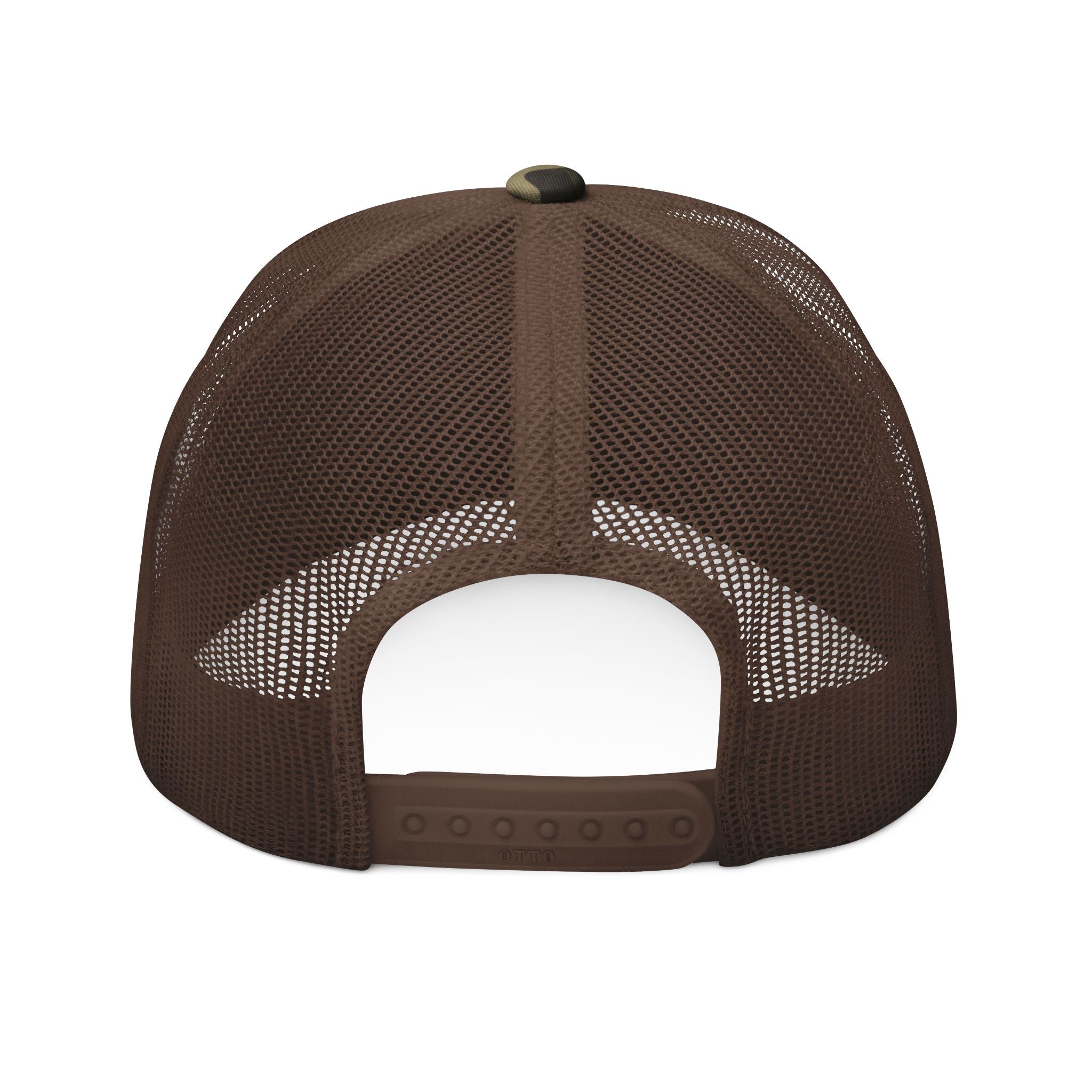 Holy Rollers Christian apparel: Camouflage Trucker Hat — Embroidered "Holy Rollers" Mesh Cap