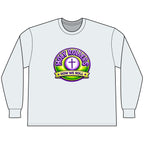 Faith Over Fear Long Sleeve Tee — "How We Roll" Holy Rollers Christian Shirt
