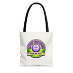 Christian Tote Bag — "Walk by Faith" / "Holy Rollers" Inspirational Canvas Tote