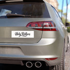 Holy Rollers Script Car Magnet — Black & White Vinyl Auto Sticker