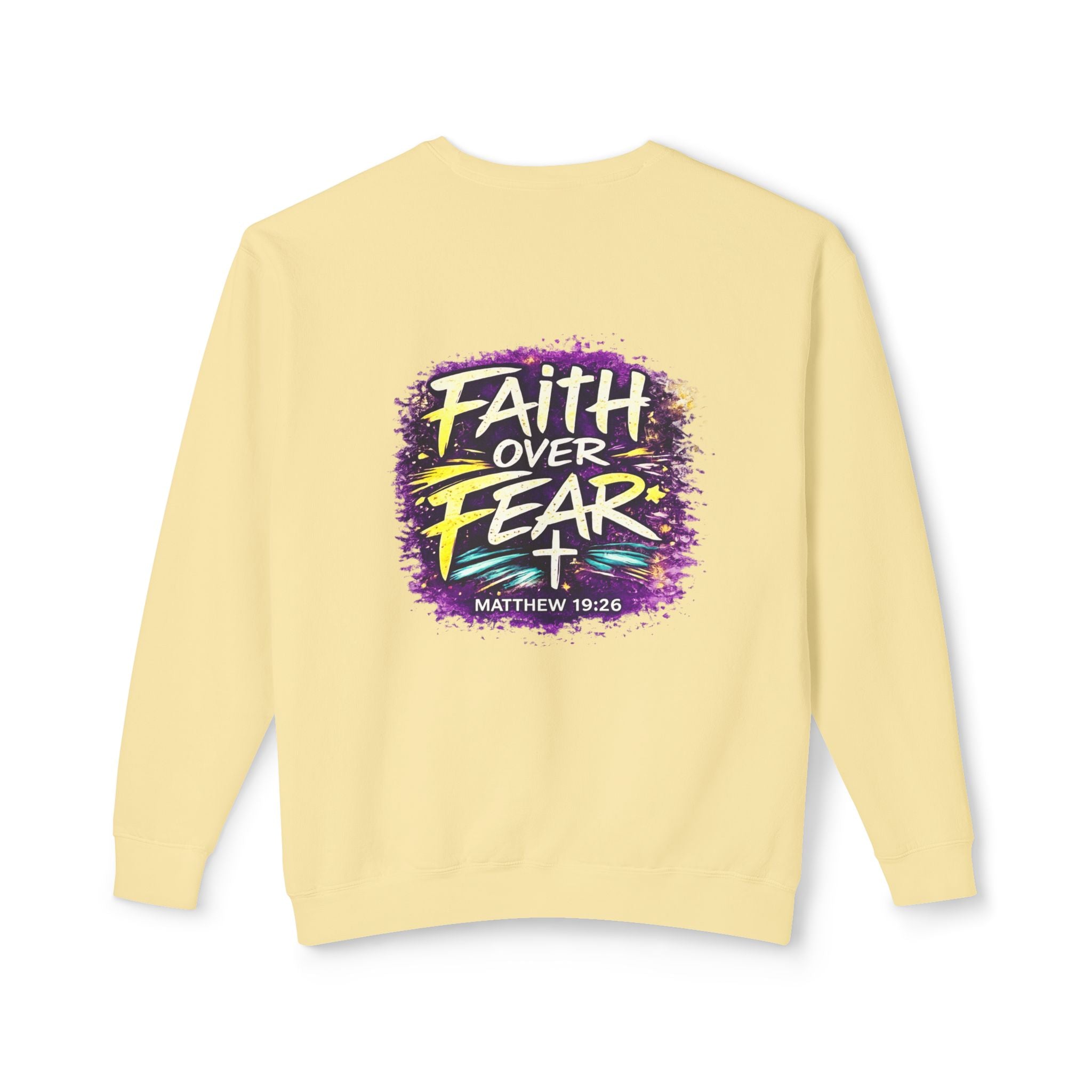 Holy Rollers Christian apparel: Holy Rollers Cross logo sweatshirt | Faith Over Fear graphic sweatshirt