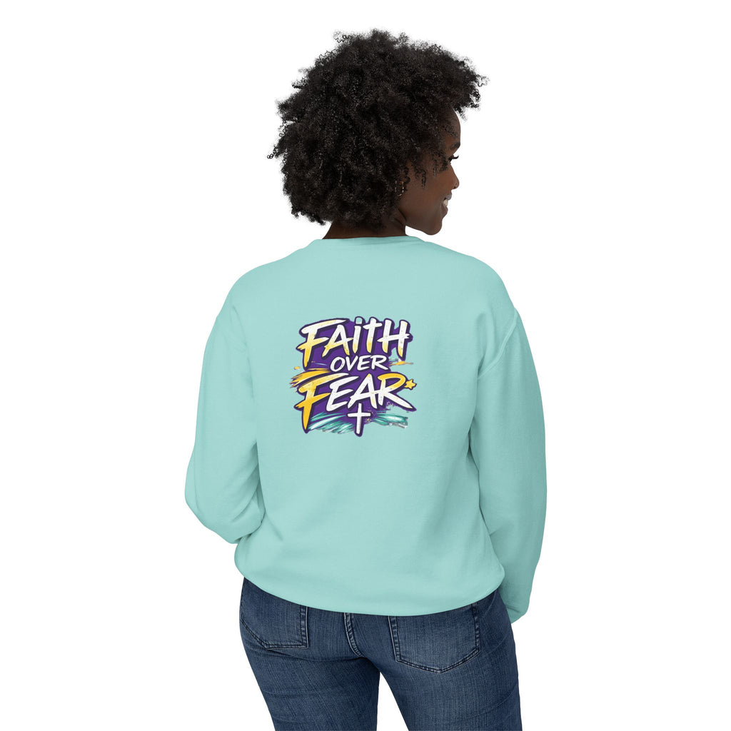 Holy Rollers Christian apparel thumbnail: Holy Rollers Cross logo sweatshirt | Faith Over Fear graphic sweatshirt