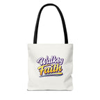Christian Tote Bag — "Walk by Faith" / "Holy Rollers" Inspirational Canvas Tote